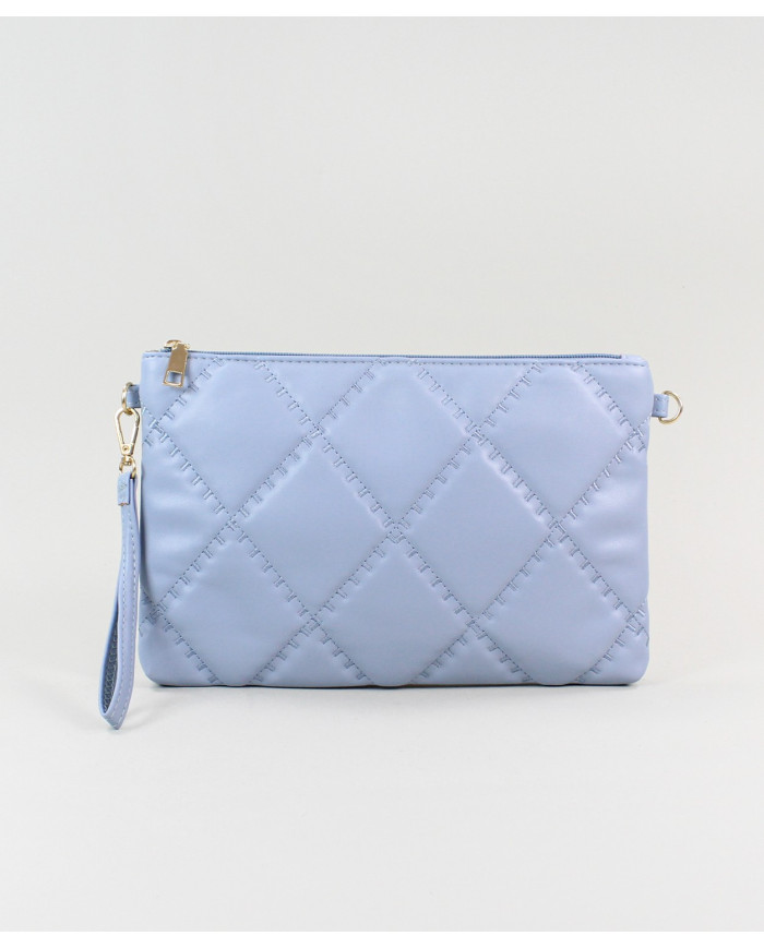 Blue Female Clutch with Removable Handle