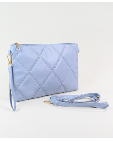 Clutch Feminina Azul com Alça Removível