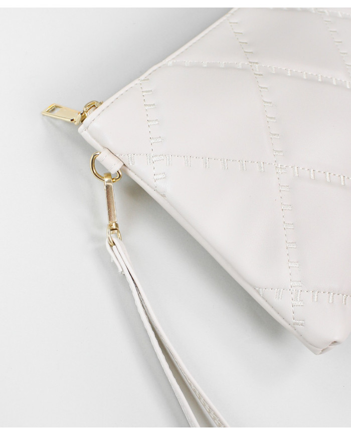 Clutch Feminina Bege com Alça Removível