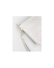 Clutch Women Beige with Removable Handle