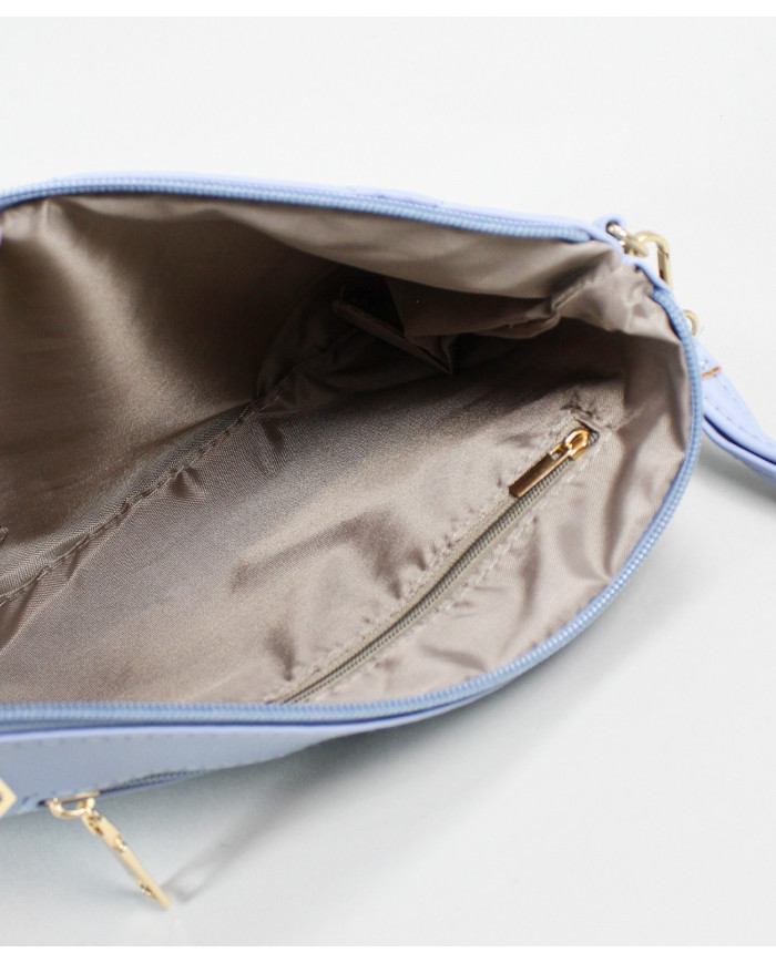 Clutch Feminina Azul com Alça Removível