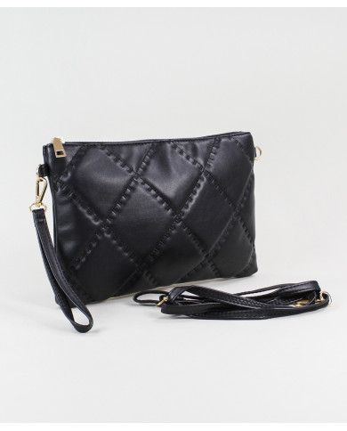 Clutch Feminina Preta com Alça Removível