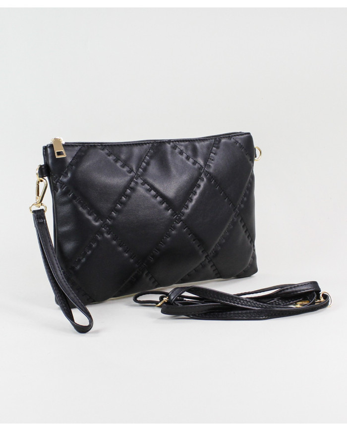 Black Female Clutch with Removable Handle