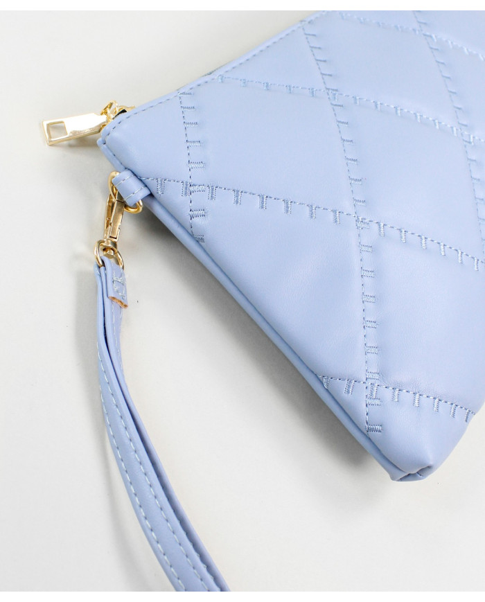 Clutch Feminina Azul com Alça Removível