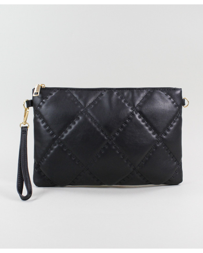 Black Female Clutch with Removable Handle