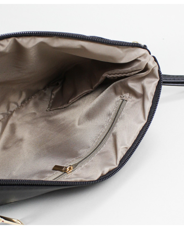 Black Female Clutch with Removable Handle