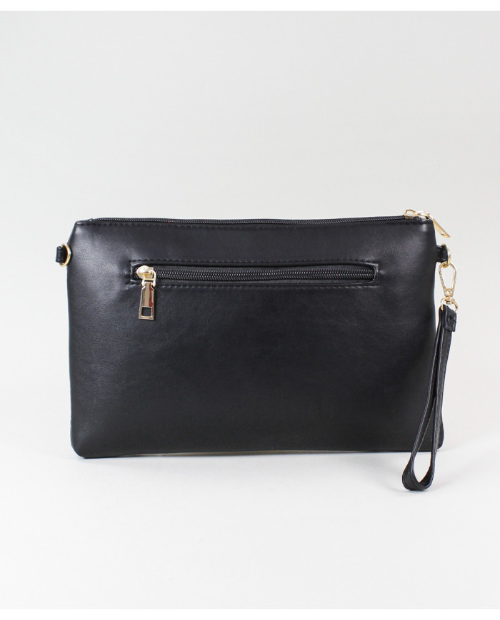 Clutch Feminina Preta com Alça Removível