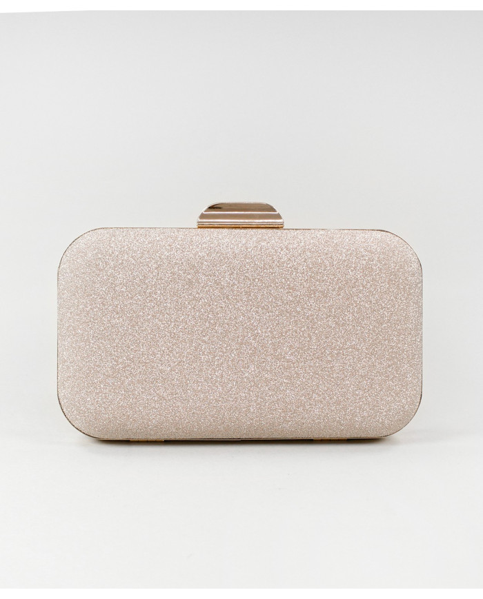 Pochete Champanhe Elegante com Brilho