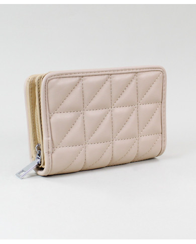 Damas Taupe Wallet con costuras