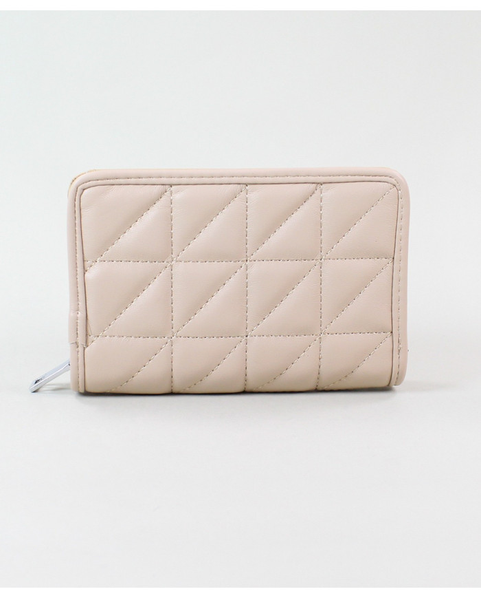 Ladies Taupe Wallet with Seams