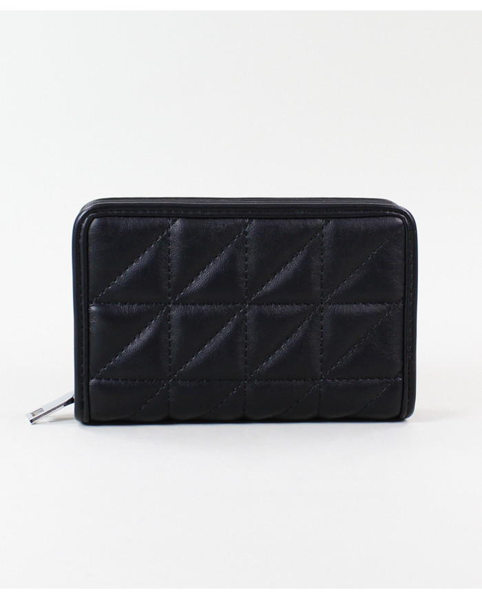 Women's Black Wallet with Seams