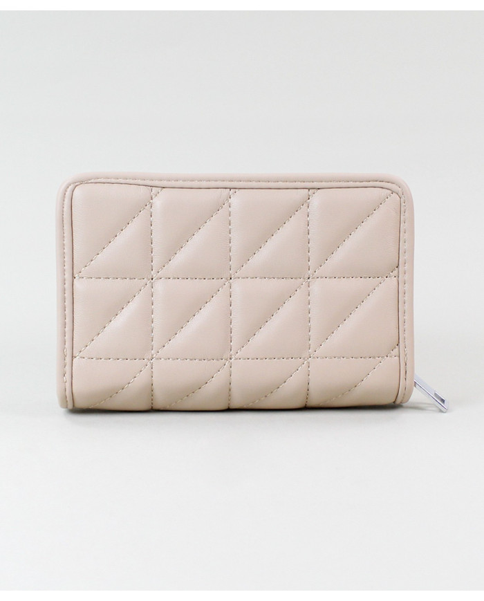 Damas Taupe Wallet con costuras