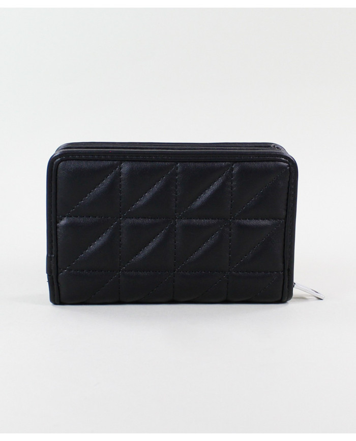 Women's Black Wallet with Seams