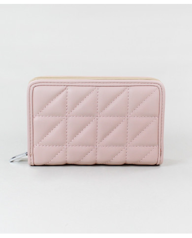 Señoras Pink Wallet con costuras