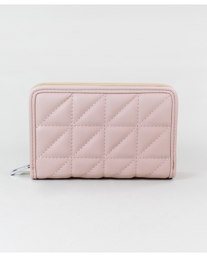 Señoras Pink Wallet con costuras