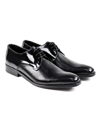 Black Ginova Man Shoes in Verniz
