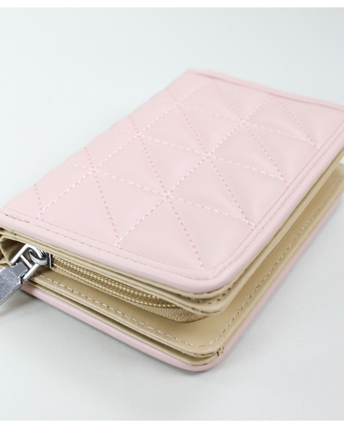 Ladies Pink Wallet with Seams