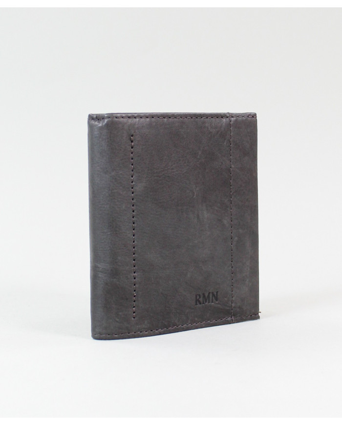 Men's Gray Wallet with Clip for Notes