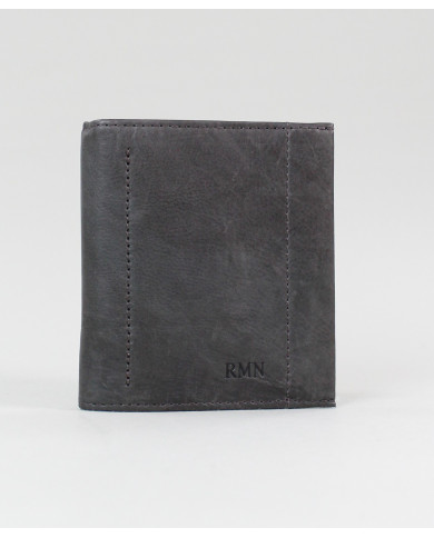 Men's Gray Wallet with Clip for Notes