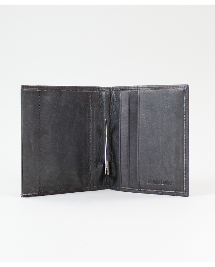 Men's Gray Wallet with Clip for Notes