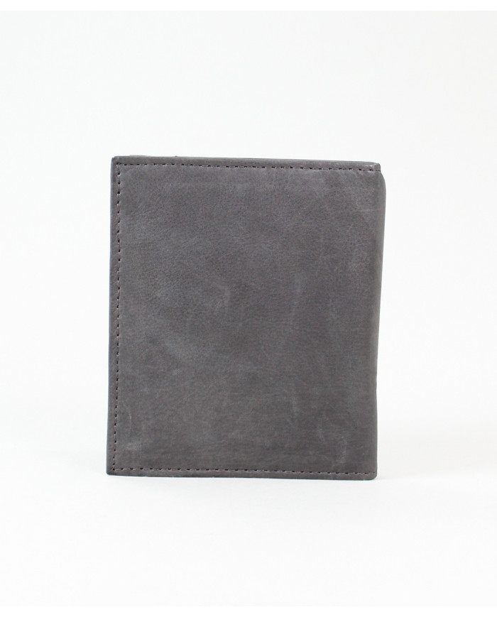 Men's Gray Wallet with Clip for Notes