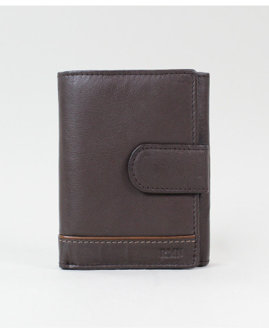 Cartera de cuero marrón