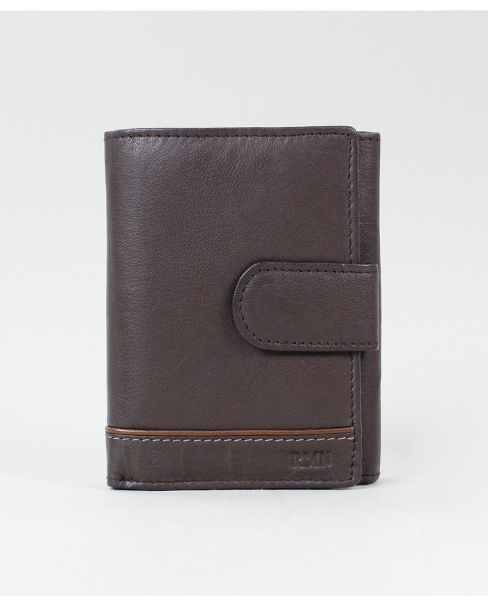 Cartera de cuero marrón