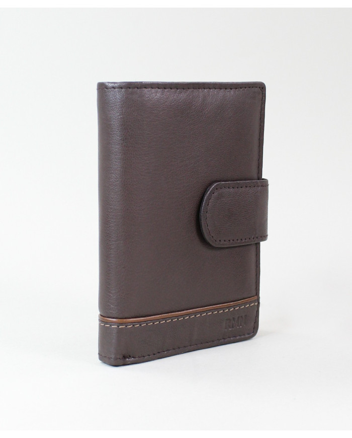 Cartera de cuero marrón