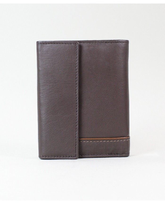 Cartera de cuero marrón