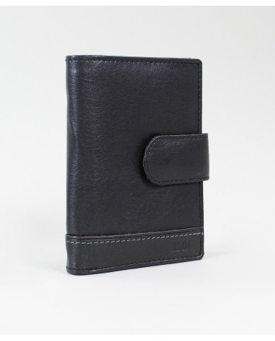 Cartera de cuero negro