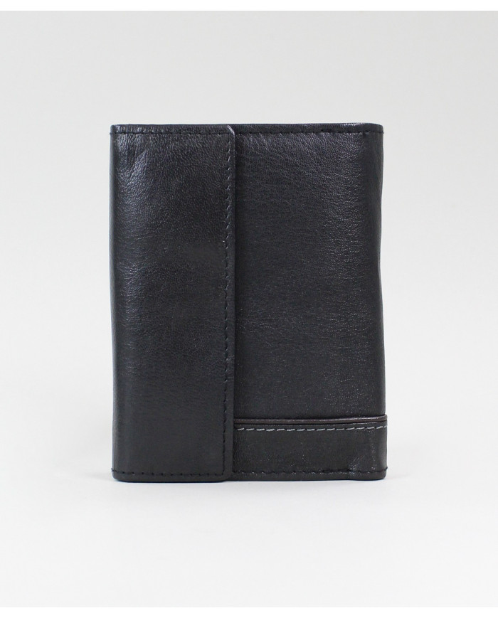 Cartera de cuero negro