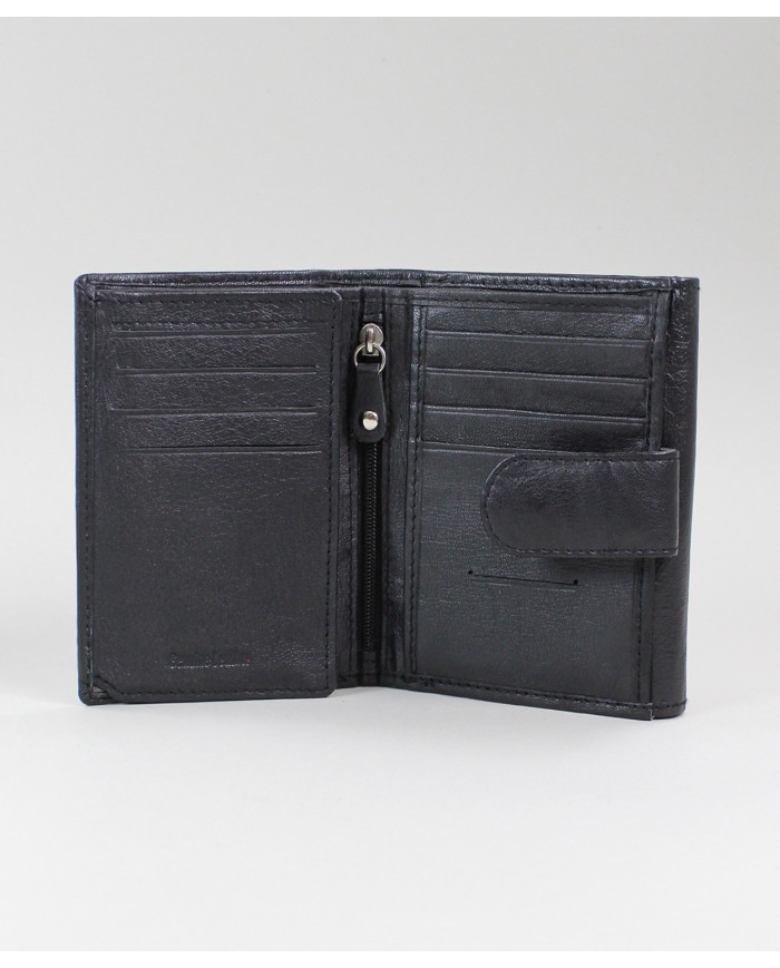 Cartera de cuero negro