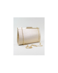 Pochete Dourada de Senhora com Textura