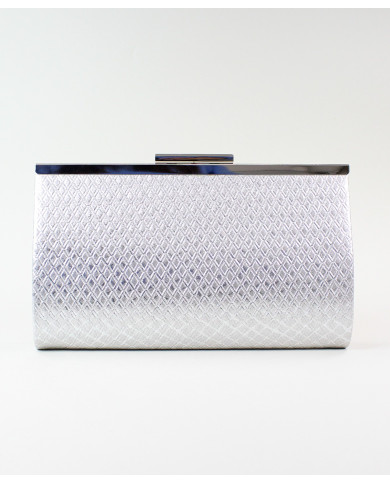 Pochete Prata de Senhora com Textura