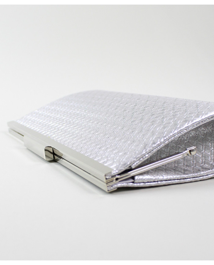 Pochete Prata de Senhora com Textura