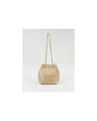 Mala Bucket Dourada com Brilhantes