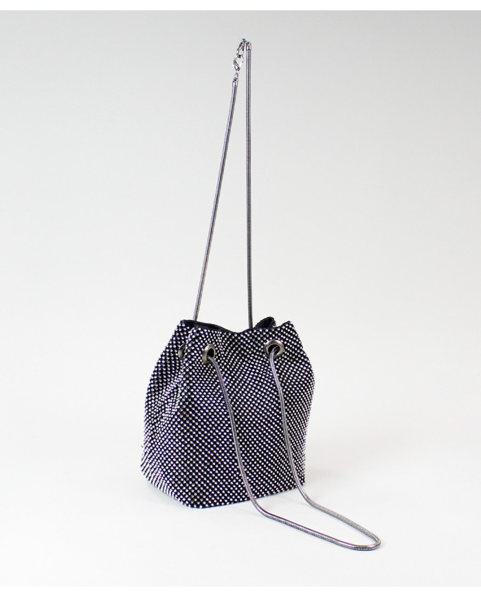 Funda de cubo metálico negro con brillo