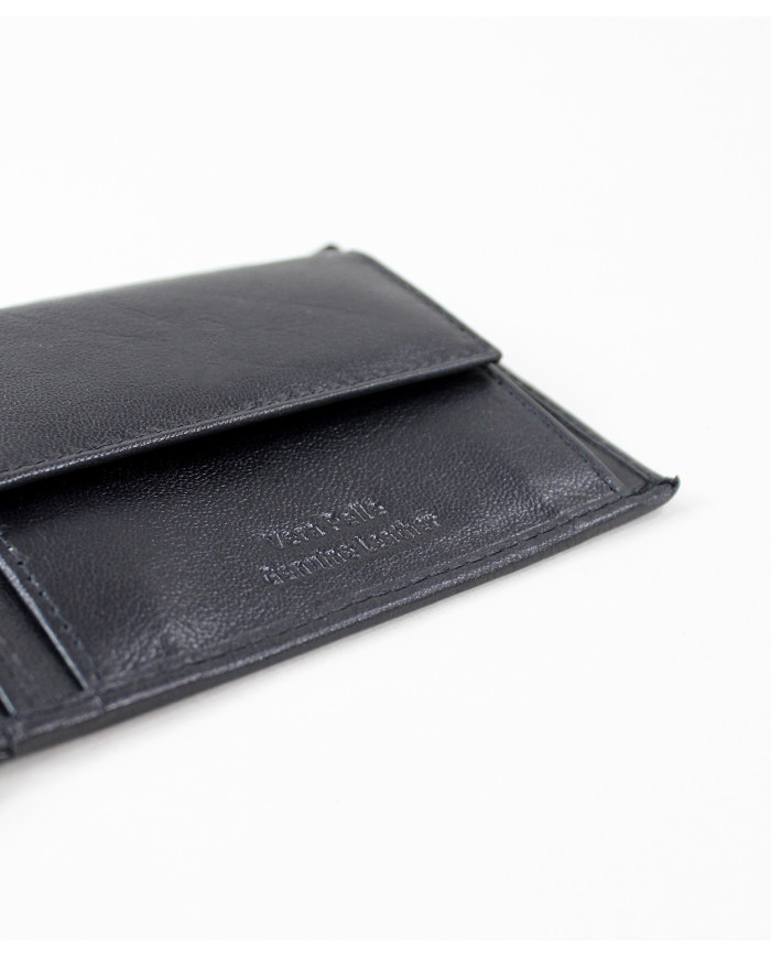 Cartera de cuero negro