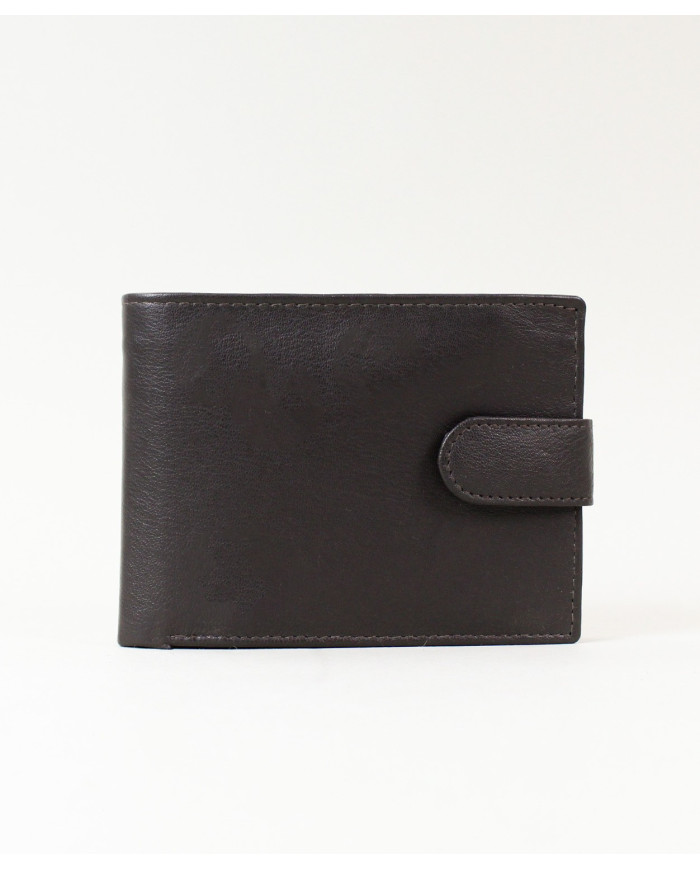 Cartera de cuero marrón