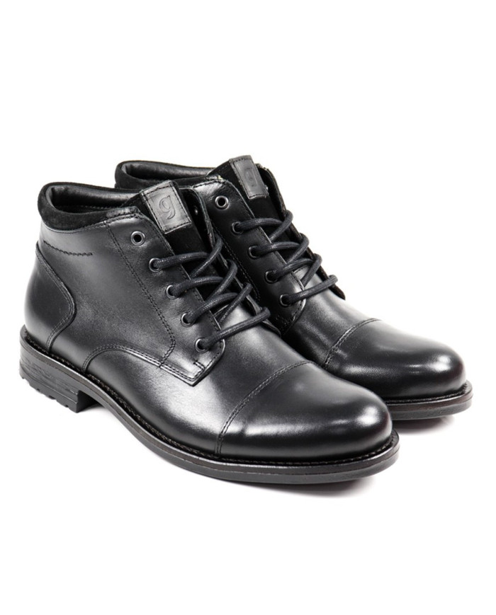 Botas de Homem Pretas com Detalhe Acolchoado Ginova