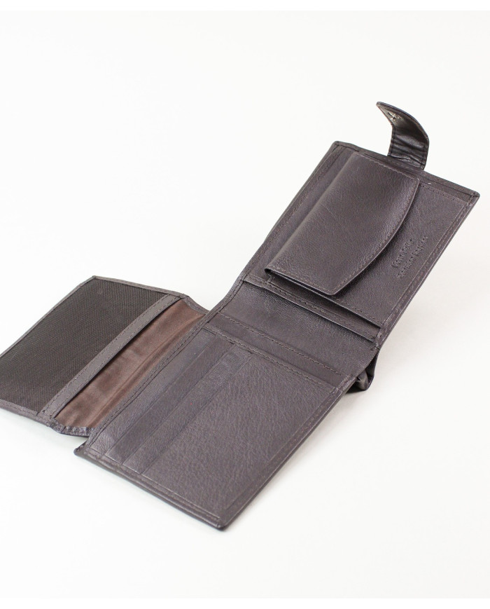 Cartera de cuero marrón