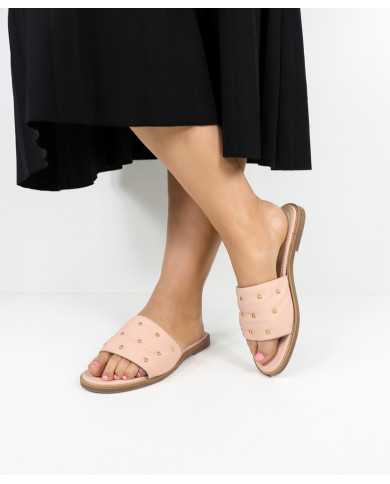Chanclas de Mujer Ginova con Adornos Dorados