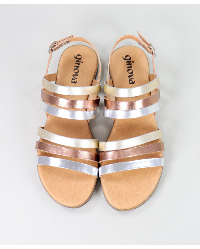 Sandals of Lady with Strips Ginova