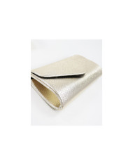 Pochete Dourada de Senhora com Textura Metalizada