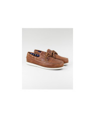 Men's Camel Sailing Shoes with White Sole Ginova