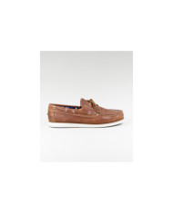 Men's Camel Sailing Shoes with White Sole Ginova