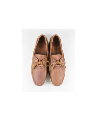 Men's Camel Sailing Shoes with White Sole Ginova