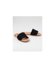 Black Ms. Ginova Slippers with Seams