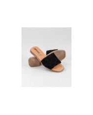 Black Ms. Ginova Slippers with Seams
