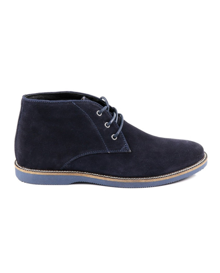 Blue Suede Man Boots with Wholesalers Ginova